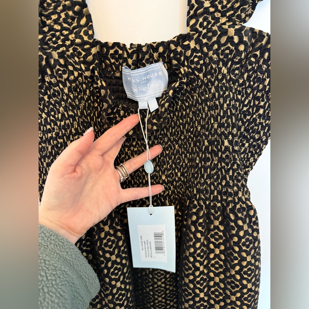Hill House home Ellie Nap dress metallic brocade size L NWT - Picture 4 of 5